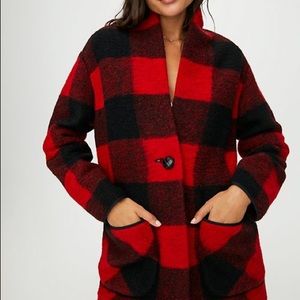 Wilfred free off-duty red Buffalo plaid jacket xs